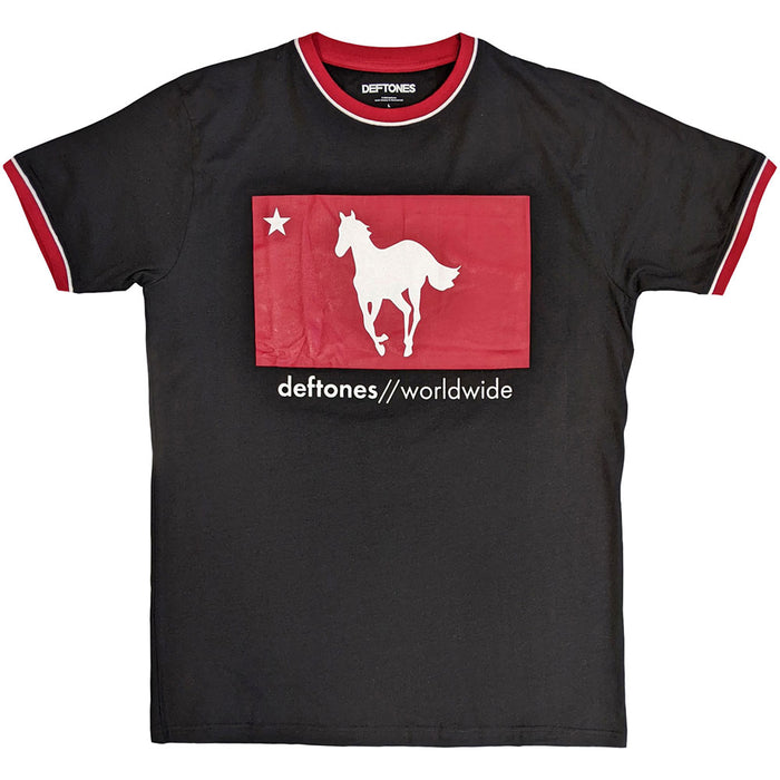 Deftones Star & Pony Ringer Black X-Large T-Shirt
