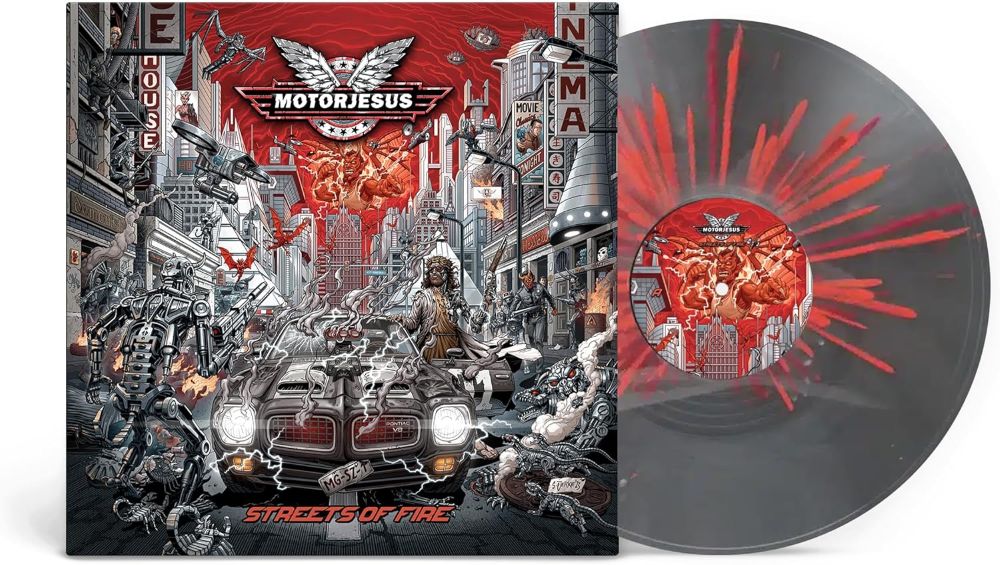 Motorjesus Streets of Fire (Tour Edition) Vinyl LP Grey & Red Splatter Colour 2025