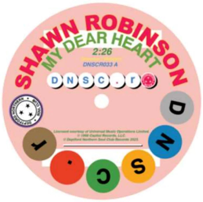 Shawn Robinson & Bessie Banks My Dear Heart 7" Vinyl Single 2023