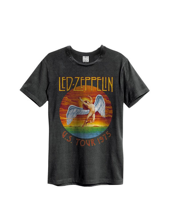 Led Zeppelin Tour 1975 Amplified Vintage Charcoal XL Unisex T-Shirt