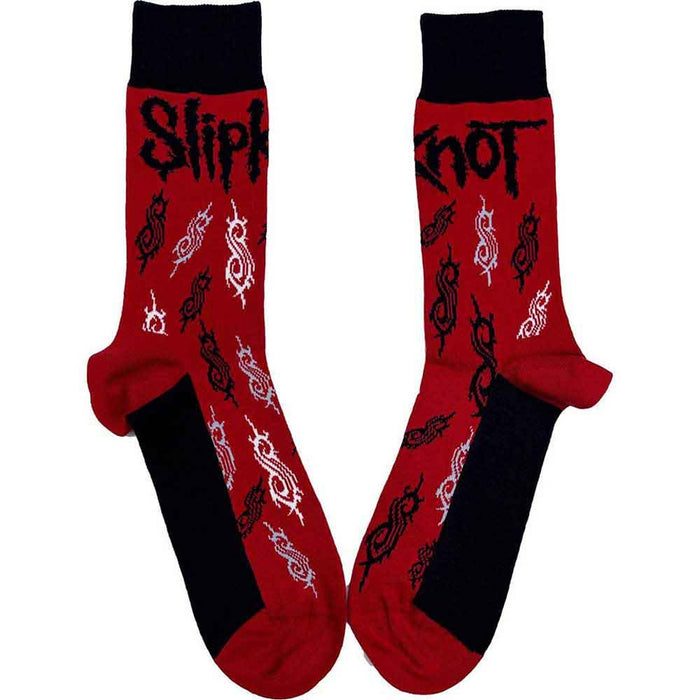 Slipknot Unisex Ankle Socks: Tribal S (Red) (UK Size 7 - 11)