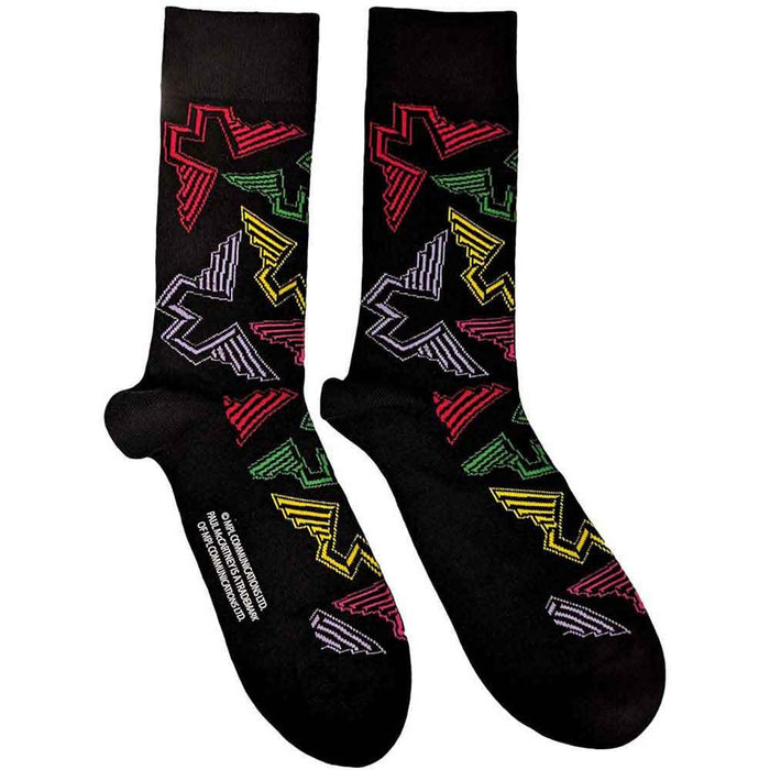 Paul McCartney Unisex Ankle Socks: Wings Logos (Black) (UK Size 7 - 11)