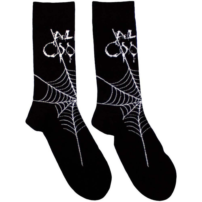 Alice Cooper Unisex Ankle Socks: Web (Black) (UK Size 7 - 11)