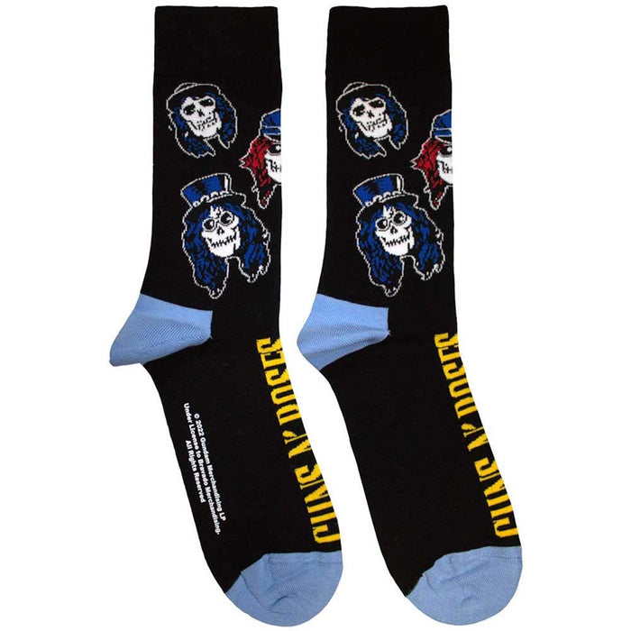 Guns N' Roses Unisex Ankle Socks: Skulls Band (Black) (UK Size 7 - 11)