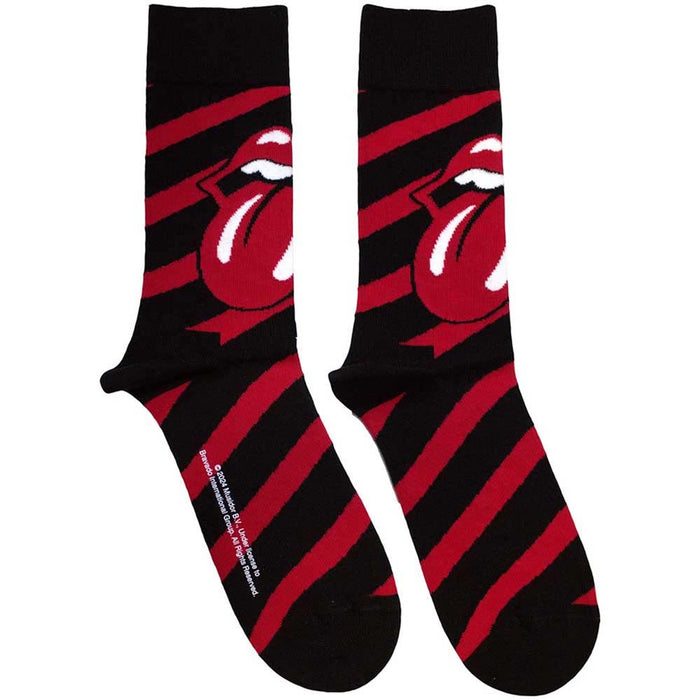 The Rolling Stones Unisex Ankle Socks: Stripes (Black) (UK Size 7 - 11)