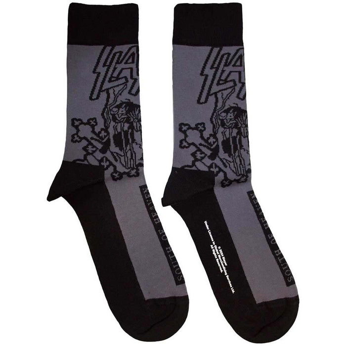 Slayer Unisex Ankle Socks: South Of Heaven Mono (Charcoal Grey) (UK Size 7 - 11)