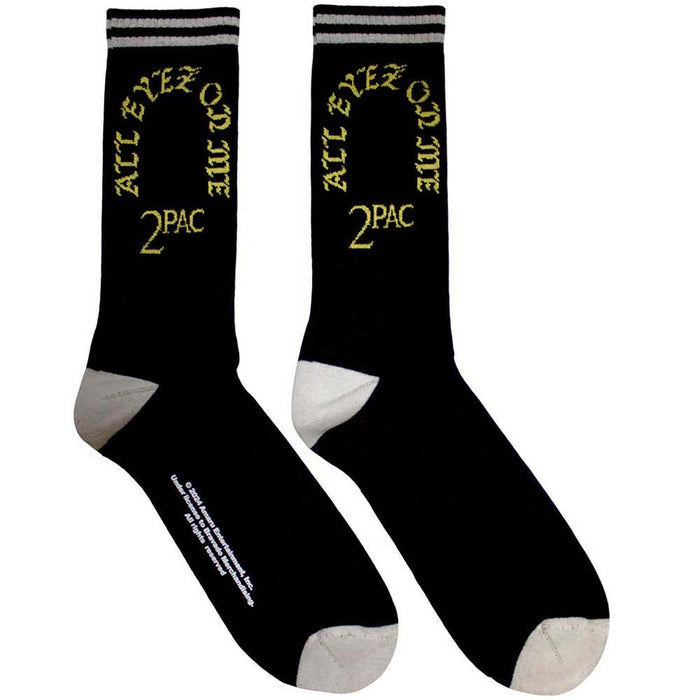 Tupac Unisex Terry Socks: All Eyez On Me (Black) (UK Size 7 - 11)
