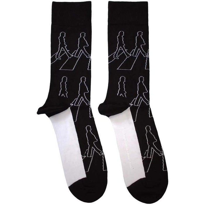 The Beatles Unisex Ankle Socks: Abbey Road Outlines (Black) (UK Size 7 - 11)