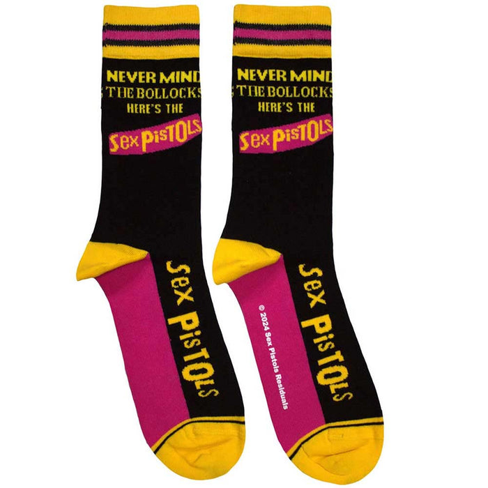The Sex Pistols Unisex Ankle Socks: Never Mind The Bollocks Stripes (Black) (UK Size 7 - 11)