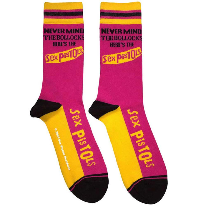 The Sex Pistols Unisex Ankle Socks: Never Mind The Bollocks Stripes (Pink) (UK Size 7 - 11)