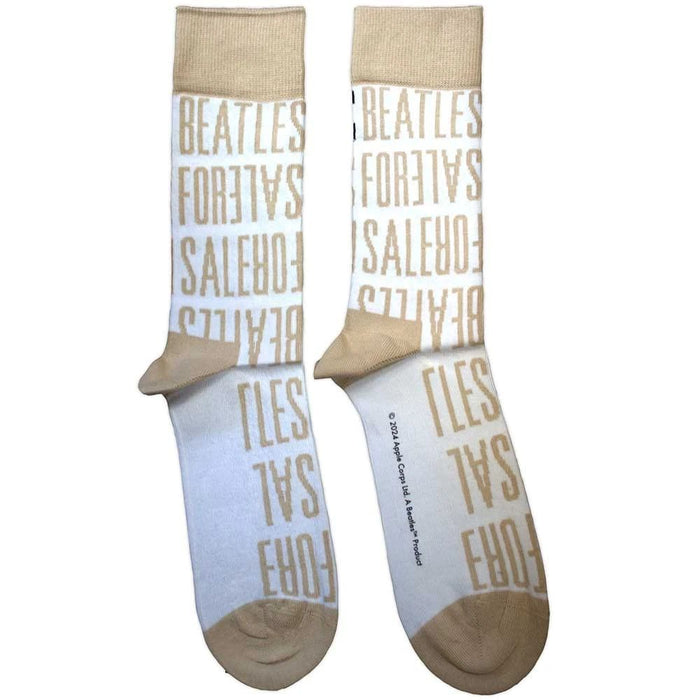The Beatles Unisex Ankle Socks: For Sale Text Repeat (White) (UK Size 7 - 11)
