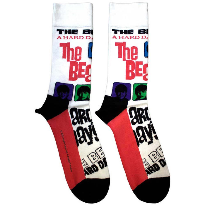 The Beatles Unisex Ankle Socks: A Hard Day's Night Colours (White) (UK Size 7 - 11)
