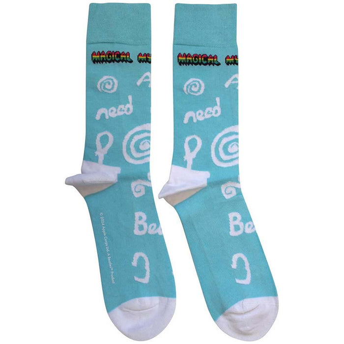 The Beatles Unisex Ankle Socks: Magical Mystery Tour All You Need Is Love (Light Blue) (UK Size 7 - 11)