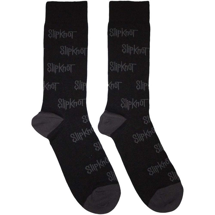 Slipknot Unisex Ankle Socks: All Over Print Logos (Black) (UK Size 6 - 11)