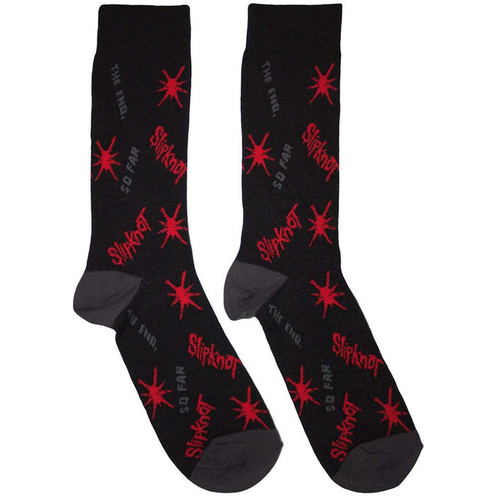 Slipknot Unisex Ankle Socks: All Over Print Splat The End, So Far (Black) (UK Size 6 - 11)