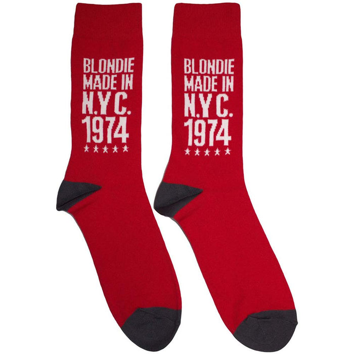 Blondie Unisex Ankle Socks: Made In NYC '74 (Red) (UK Size 6 - 11)
