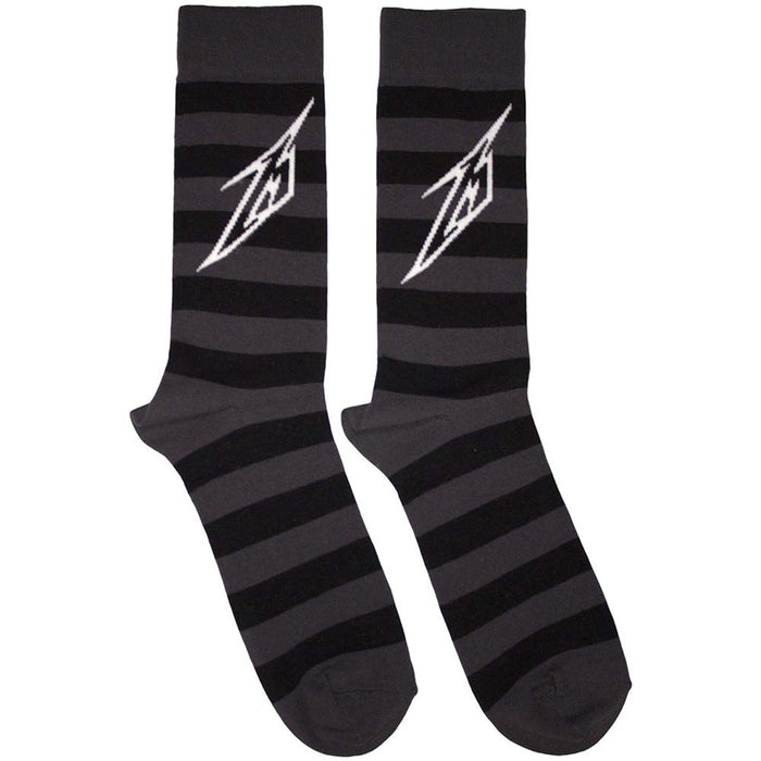 Metallica Unisex Ankle Socks: Lightning M (Charcoal Grey) (UK Size 6 - 11)