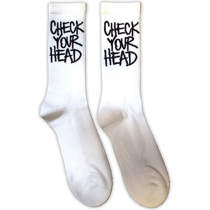 The Beastie Boys Unisex Terry Socks: Check Your Head (White) (UK Size 4 - 7)