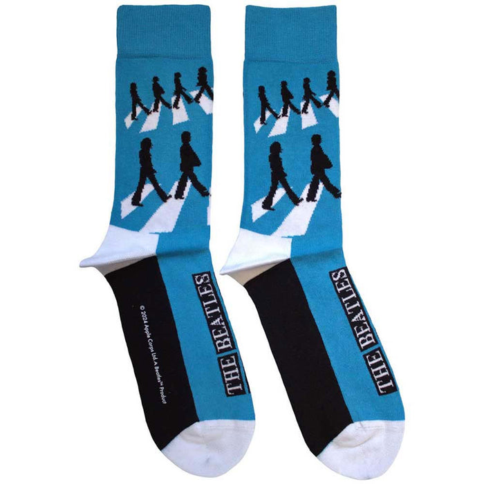 The Beatles Unisex Ankle Socks: Abbey Road Silhouettes Repeat (Blue) (UK Size 4 - 7)