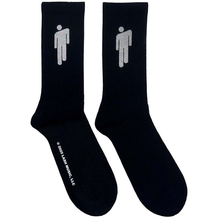 Billie Eilish Unisex Terry Socks: White Blohsh (Black) (UK Size 4 - 7)