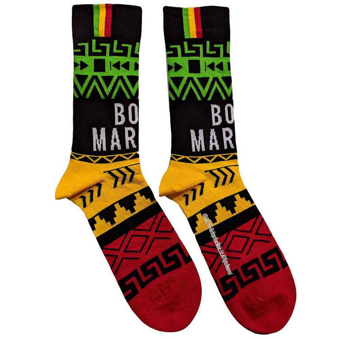 Bob Marley Unisex Ankle Socks: Press Play (Black) (UK Size 4 - 7)