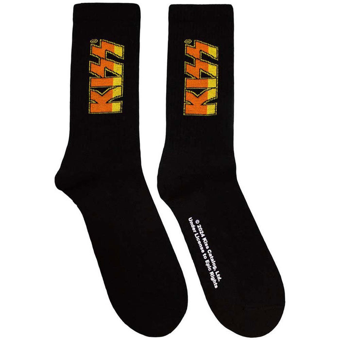 KISS Unisex Terry Socks: Classic Logo (Black) (UK Size 4 - 7)
