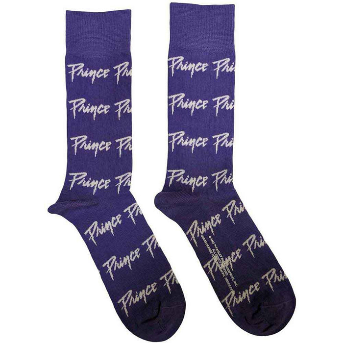 Prince Unisex Ankle Socks: Logo Repeat (Purple) (UK Size 4 - 7)