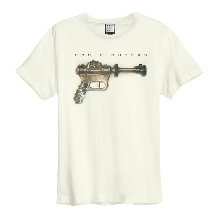 Foo Fighters Ray Gun Amplified Vintage White Small Unisex T-Shirt