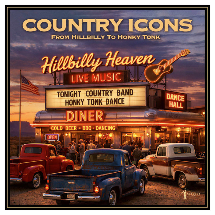 VARIOUS ARTISTS Country Icons: From Hillbilly To Honky Tonk Vinyl LP Sunburst Colour NAD 2026 Due Out 17/10/29