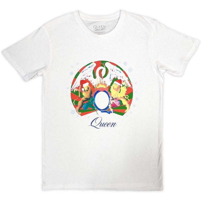 Queen Snowflake Crest Short Sleeve Large Christmas T-Shirt