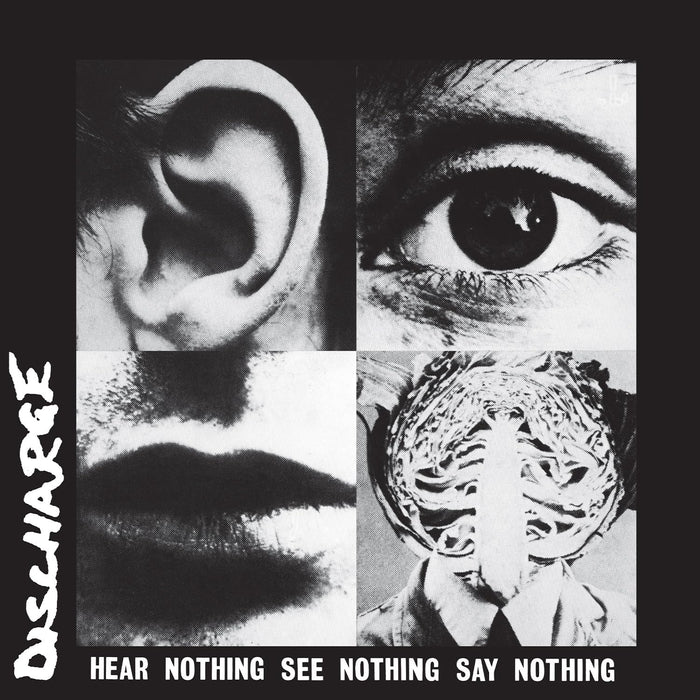 Discharge Hear Nothing See Nothing Say Nothing Vinyl LP White & Black Swirled Colour Due Out 18/09/26