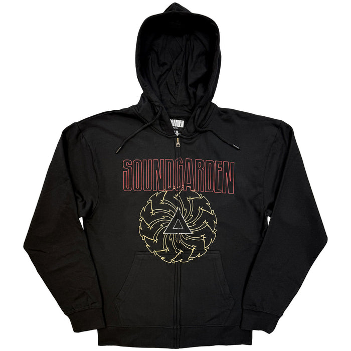 Soundgarden Spiral Logo Black Large Zipped Hoodie