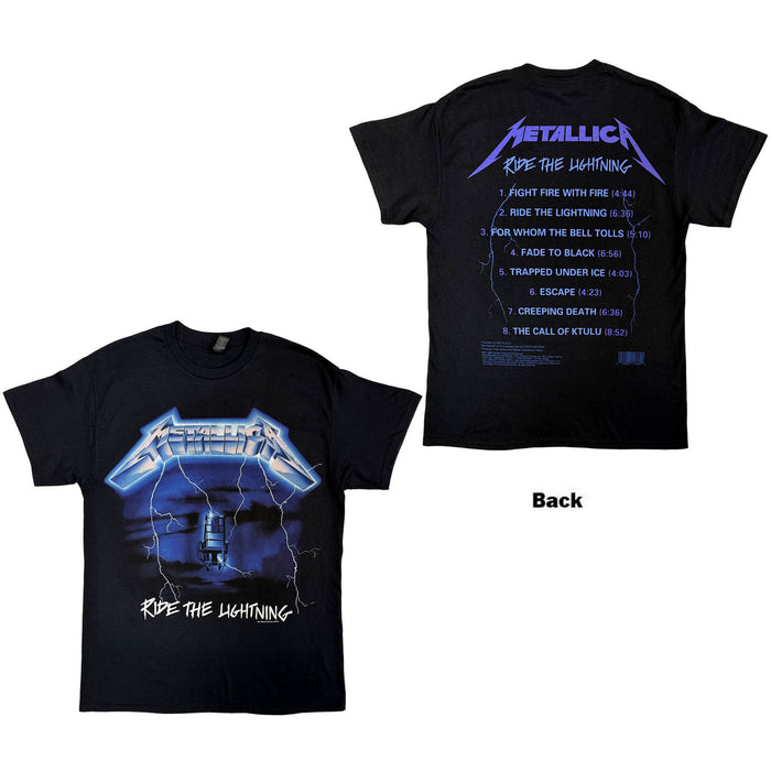 Metallica Ride The Lightning Tracks Black Medium T-Shirt