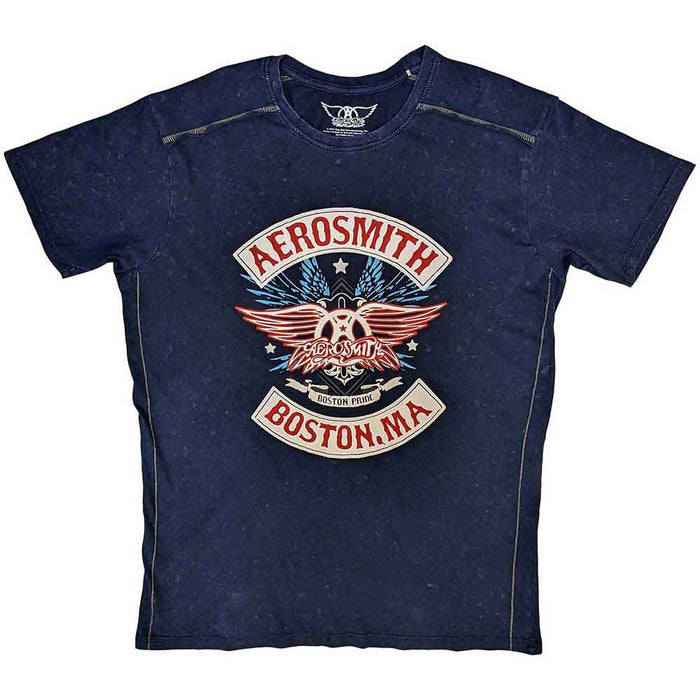 Aerosmith Boston Pride Wash Navy Blue XX-Large T-Shirt