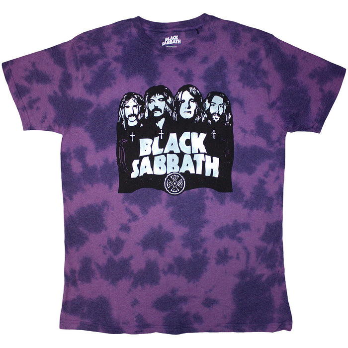 Black Sabbath Band & Logo Wash Purple XX-Large T-Shirt