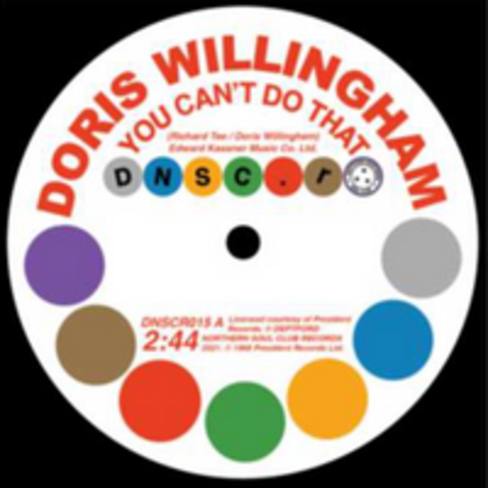 Doris Willingham You Can't Do That Vinyl 7" Single 2021