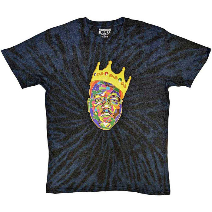 Biggie Smalls Crown Wash Blue XX-Large T-Shirt