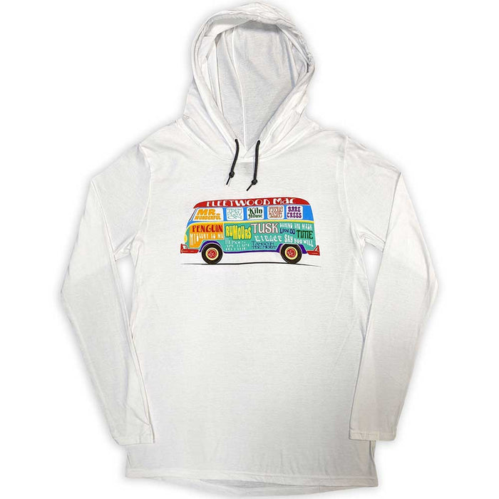 Fleetwood Mac Albums Bus Lightweight White Large Hoodie