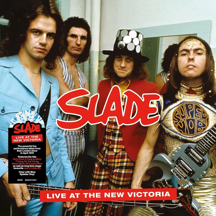 Slade Live at The New Victoria Vinyl LP Clear with Blue Splatter Colour 2024