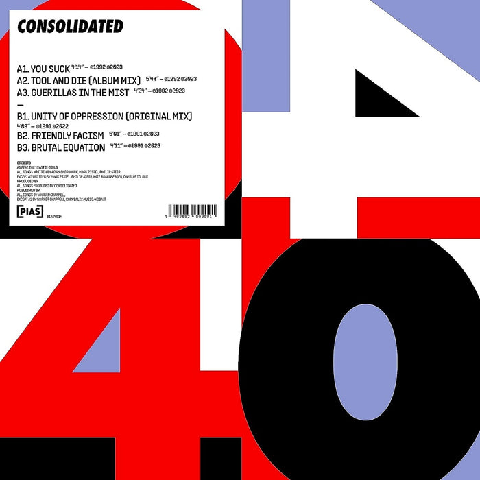 Consolidated 40 Vinyl LP 2023