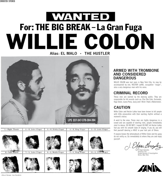 Willie Colon La Gran Fuga (The Big Break) Vinyl LP 2024
