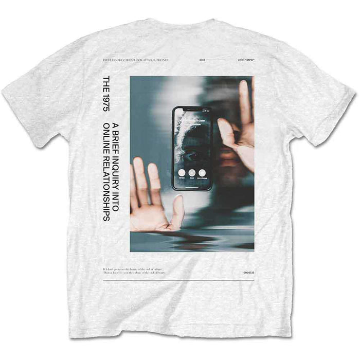 The 1975 ABIIOR Side Face Time White Small T-Shirt