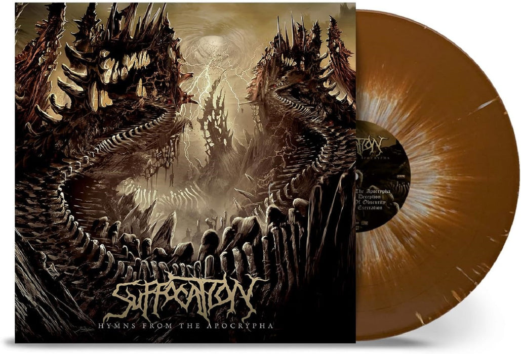 Suffocation Hymns From The Apocrypha Vinyl LP Brown & White Splatter Colour 2023