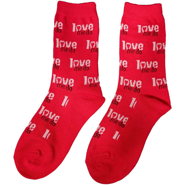 The Beatles Ladies Ankle Socks: Love Me Do (Uk Size 4 - 7)