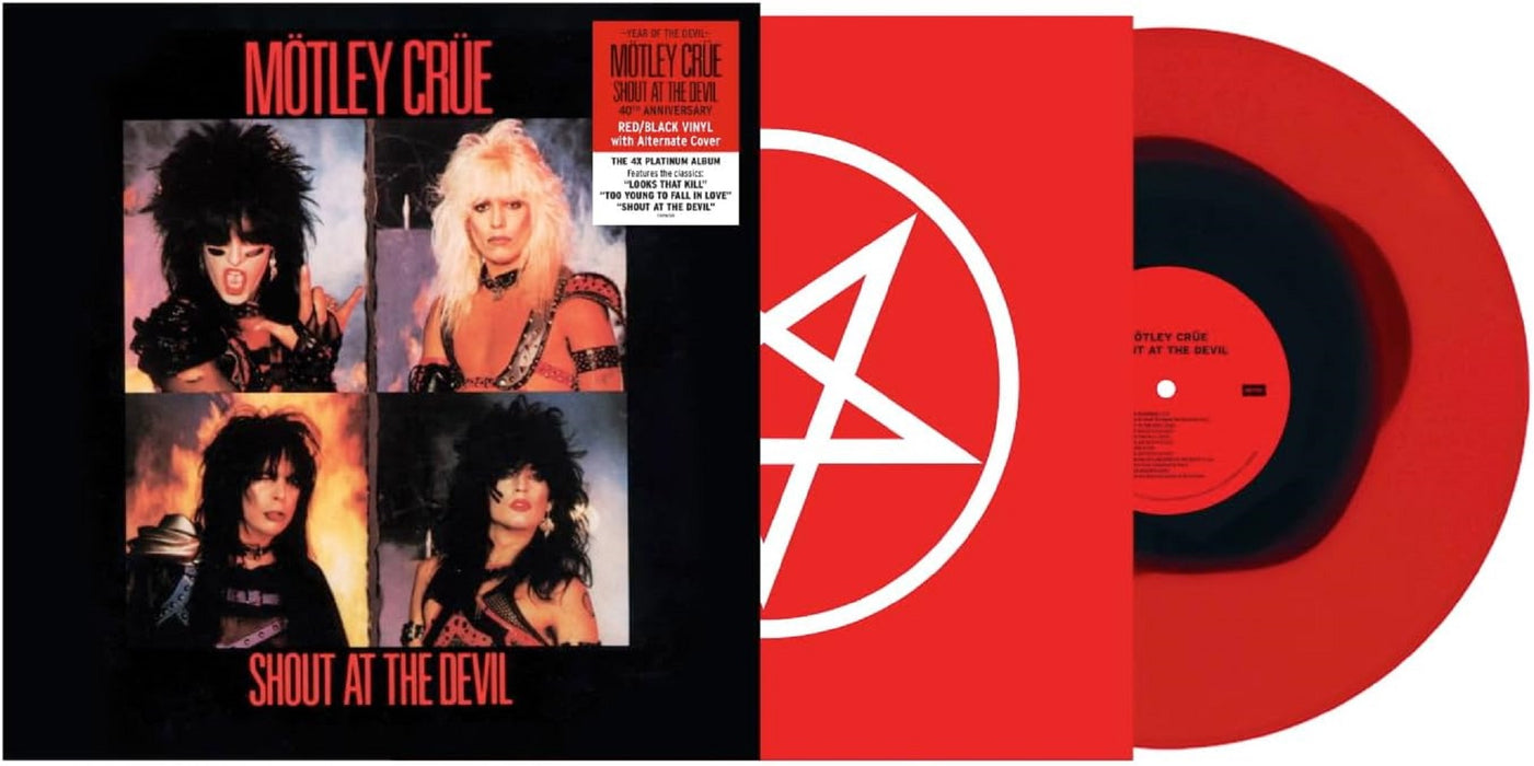 Motley Crue Shout At The Devil Vinyl LP 40th Anniversary Black & Red Colour 2023