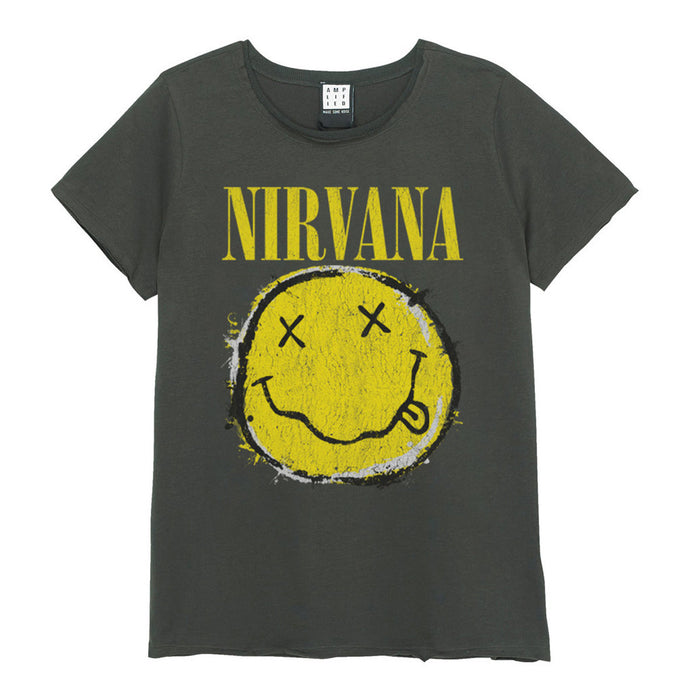 Nirvana Worn Out Amplified Charcoal Small Unisex T-Shirt