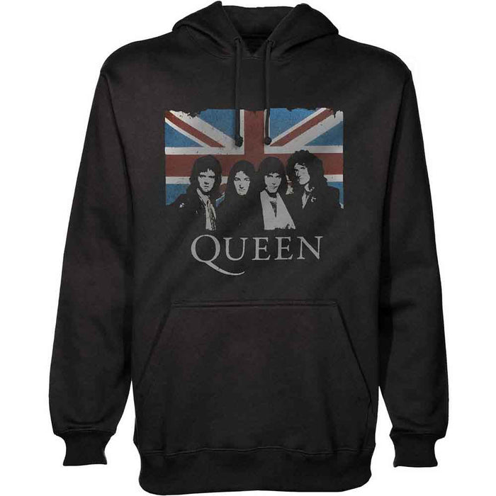 Queen Vintage Union Jack Black X-Large Hoodie