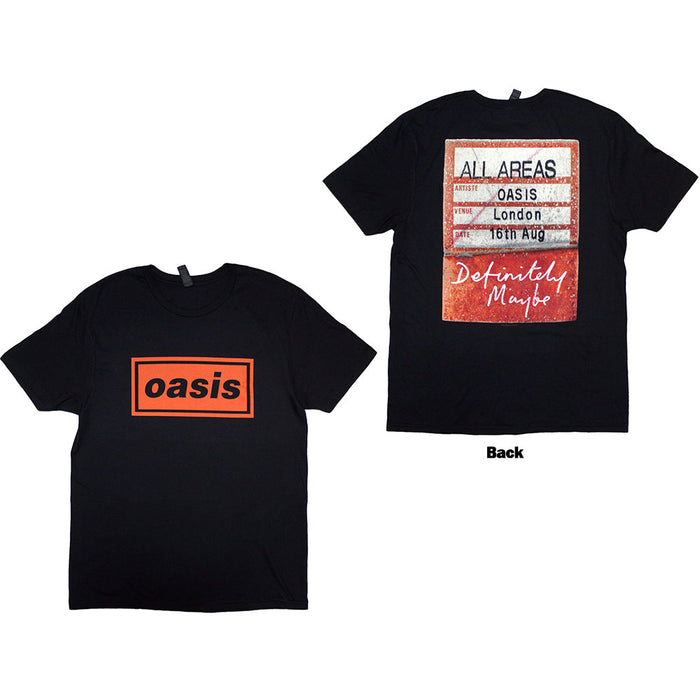 Oasis Definitely Maybe AAA Pass Black X-Large T-Shirt