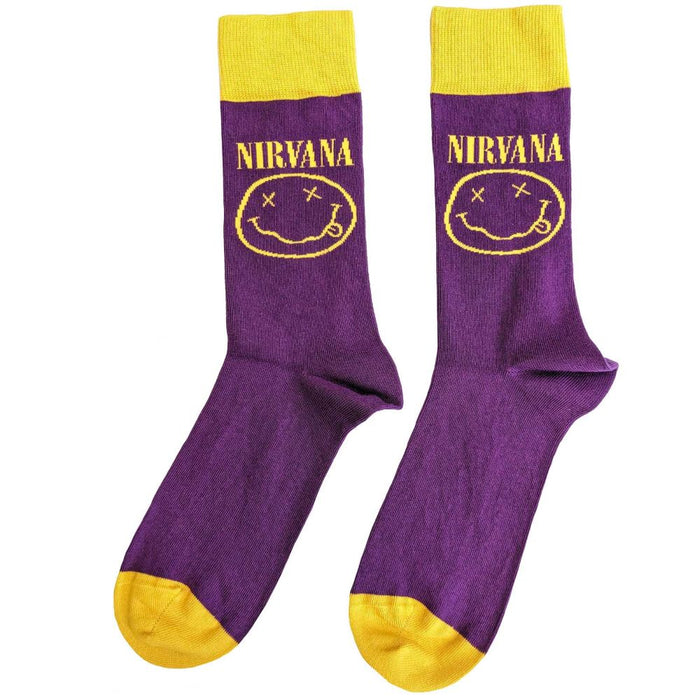 Nirvana Unisex Ankle Socks: Yellow Happy Face (Uk Size 7 - 11)
