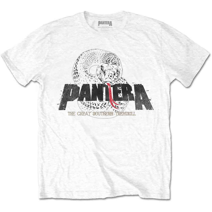 Pantera Snake Logo White Small Unisex T-Shirt